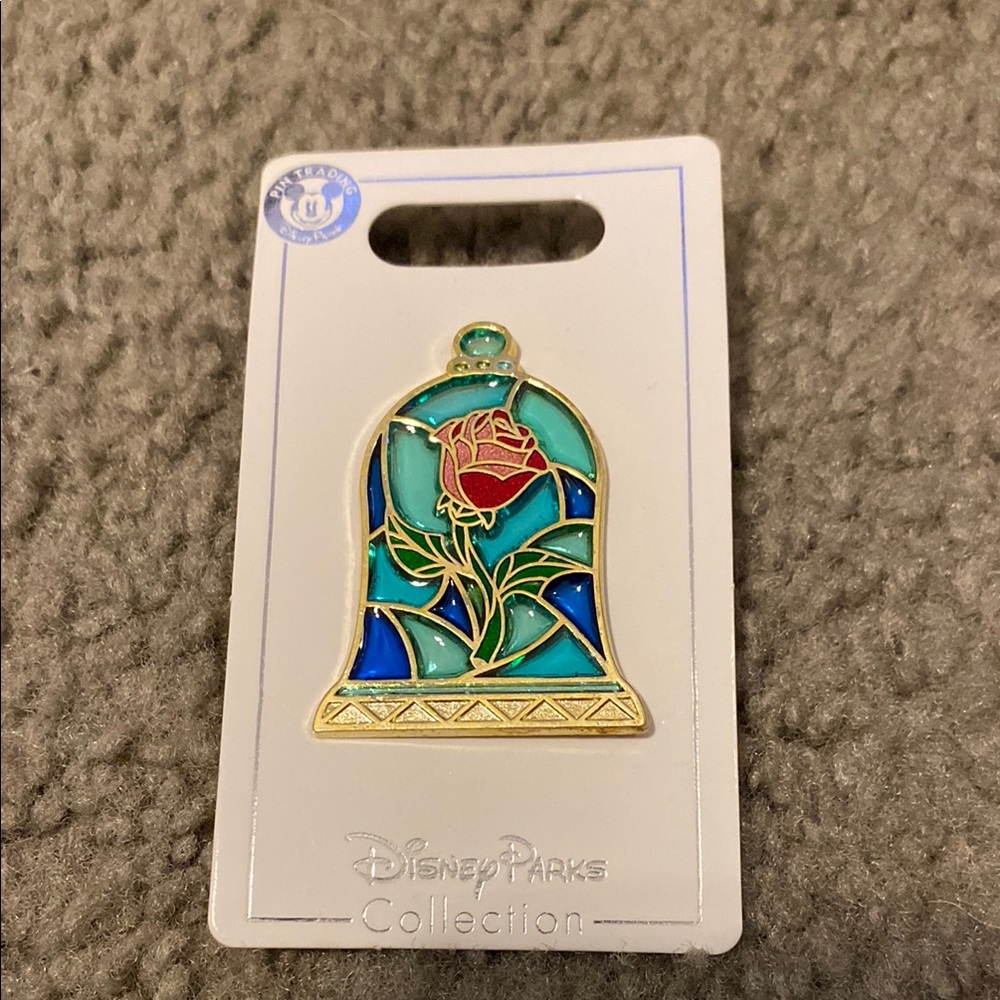 Beauty and the Beast Rose Pin